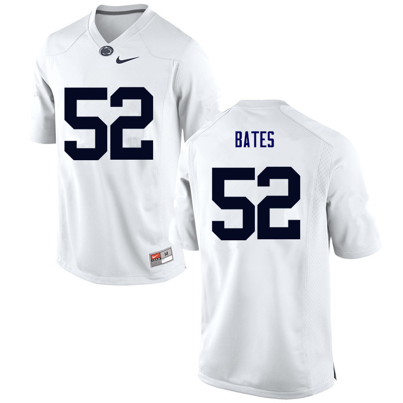 Men Penn State Nittany Lions #52 Ryan Bates College Football Jerseys-White